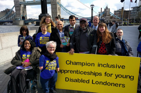 ALLFIE and others campaigning for inclusive apprenticeships in London.