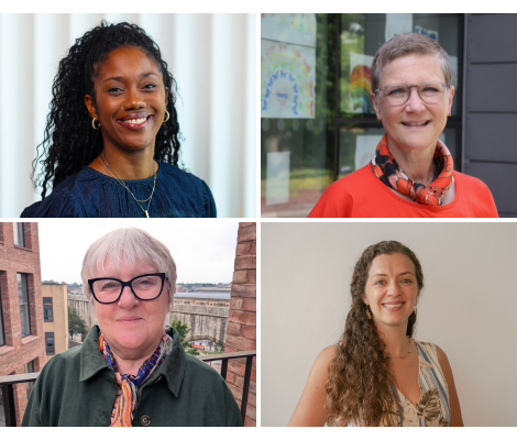 JRCT's new trustees, Jameela Raymond, Lucy Caldicott, Janey Dean and Laila Alodaat